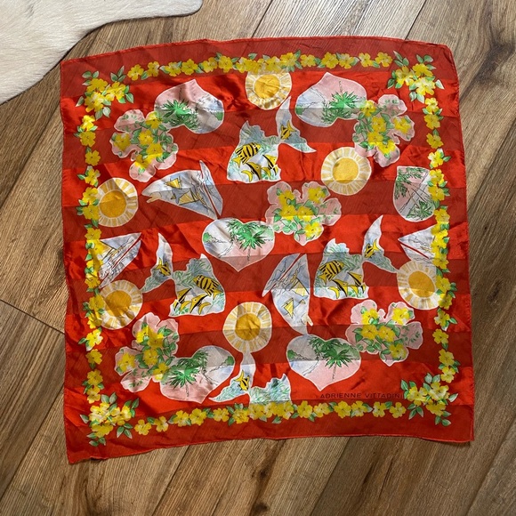 Adrienne Vittadini Accessories - vintage Adrienne Vittadini silk scarf.